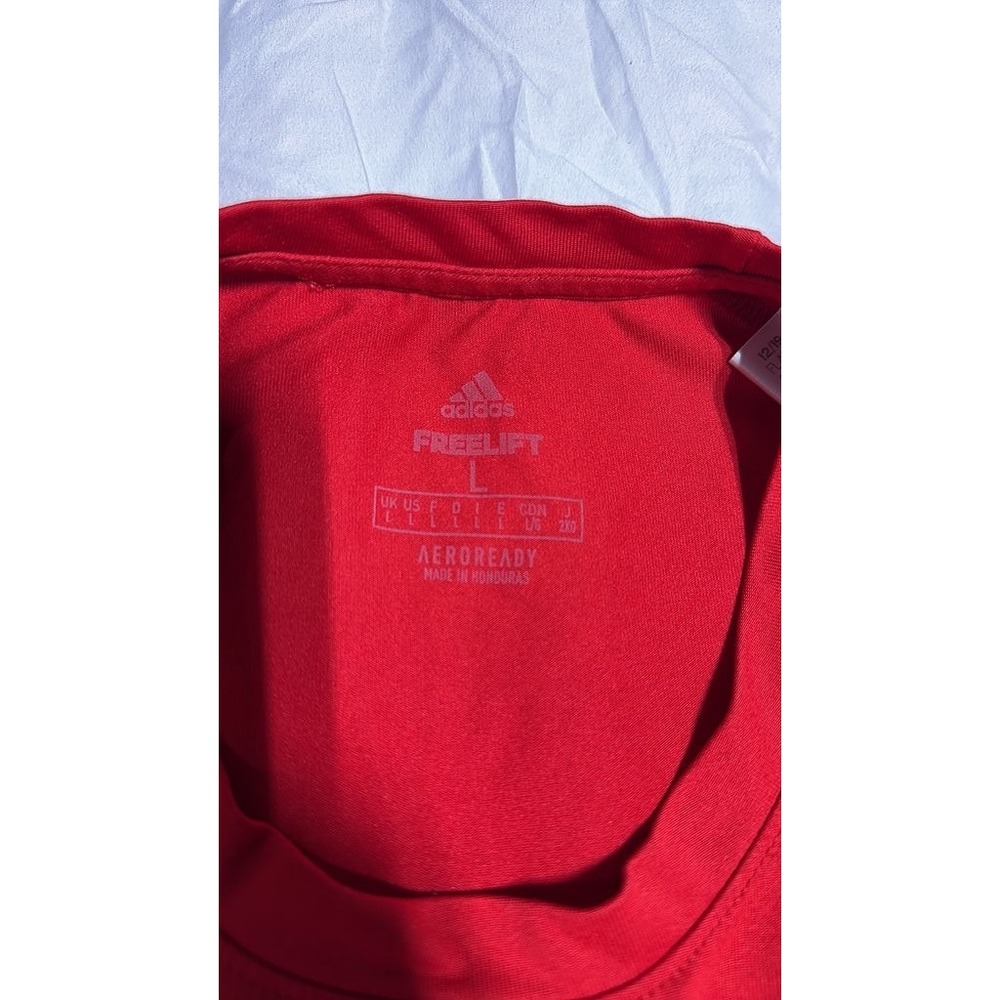 Adidas Freelift Aeroready Red T-Shirt Mens Large Short Sleeve Athletic Gym Top